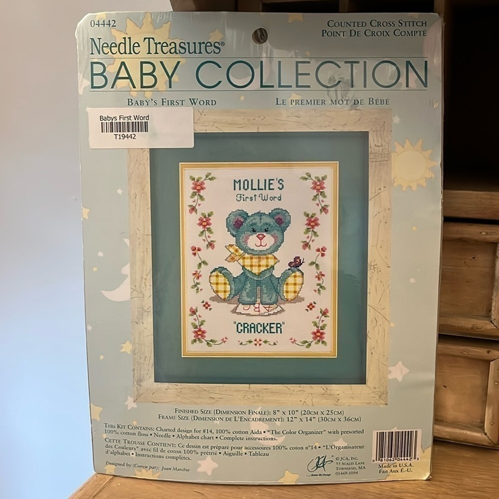 Needle Treasures Baby Collection “Baby’s First Word” Counted Cross Stitch Kit